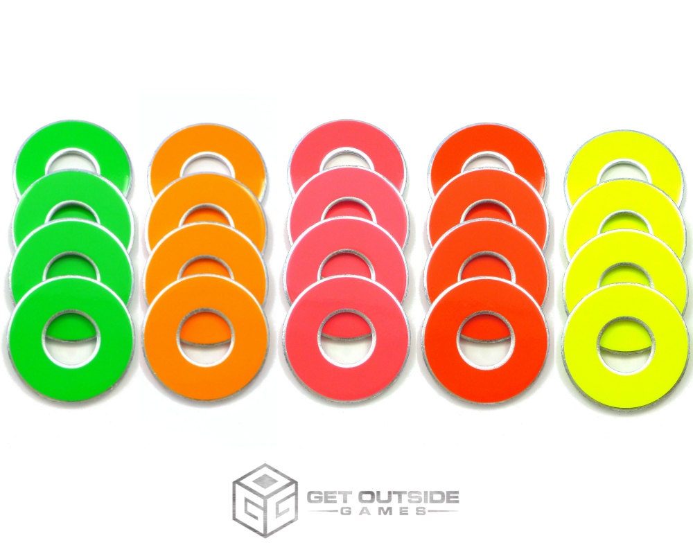 4 Neon Vvashers Washer Toss Game Washers by Get Outside - Etsy