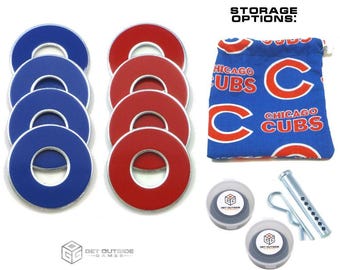 8 Chicago Cubs Color VVashers w/ Storage Options - Washer Toss Game Washers by Get Outside Games