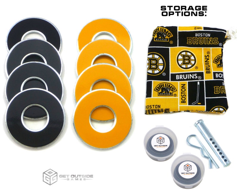 8 Boston Bruins Color Vvashers Storage Options Washer Toss Game Washers
