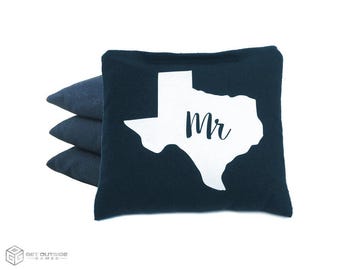 4 Mr State Classic Series Cornhole Bags | Corn or All Weather with Color Options | Pick Your State