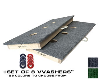 18x46 XL Premium 3 Hole Washer Toss Washers Game Boards w/ 8 VVashers by Get Outside Games