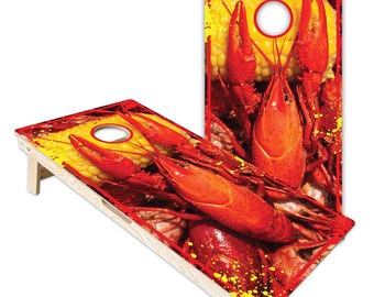 24x48 Full Size Premium Cornhole Boards - Direct Print - Crawfish Boil Party - by Get Outside Games