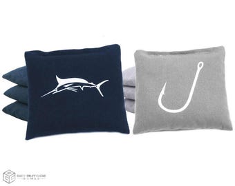 8 Fishing Classic Series Cornhole Bags - Corn Filled