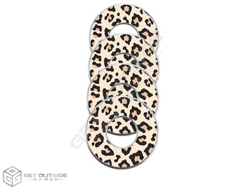 4 Light Leopard Print VVashers - Washer Toss Game Washers by Get Outside Games