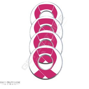 4 Awareness Ribbon VVashers - Washer Toss Game Washers by Get Outside Games