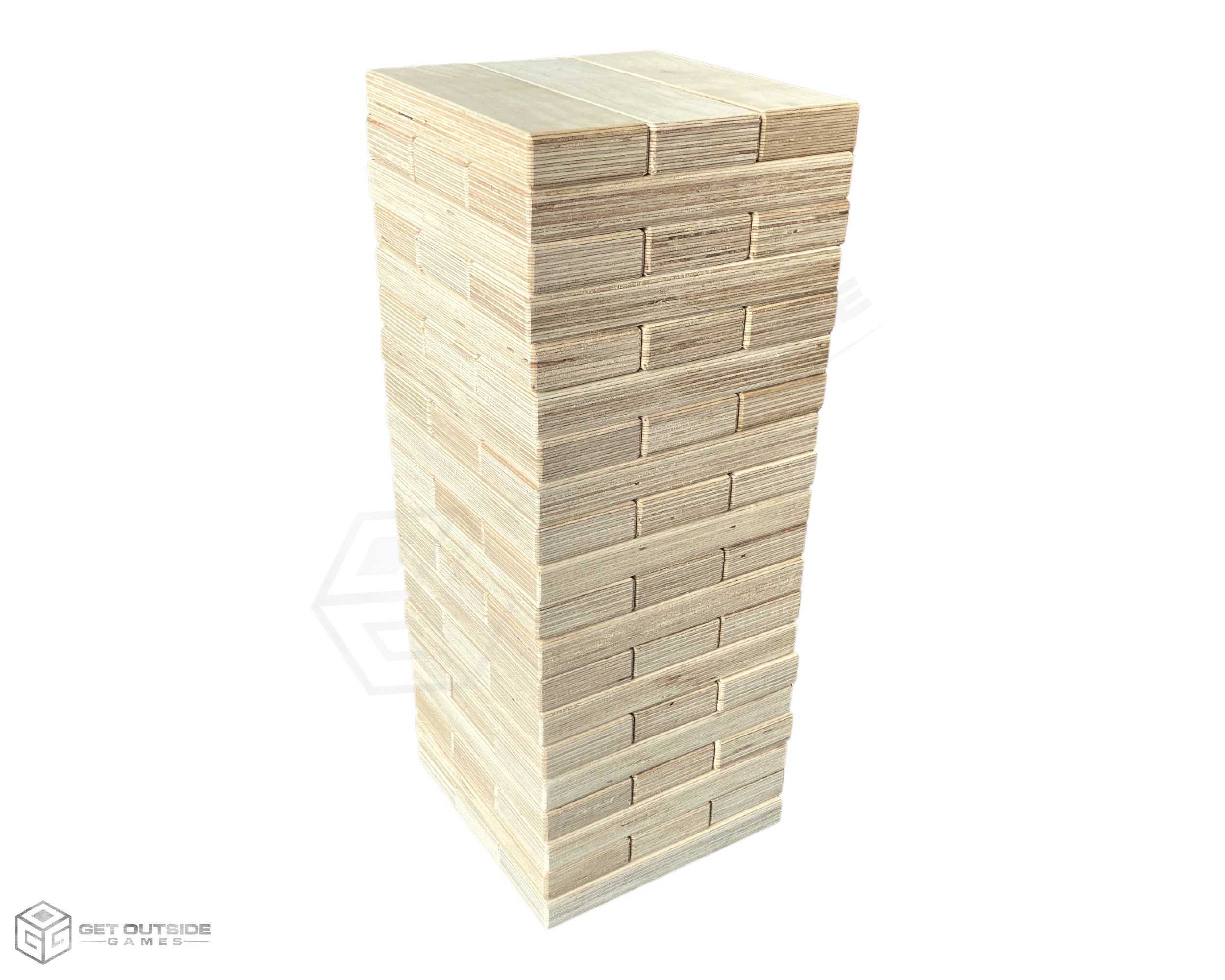 Premium Tabletop Tower Block Set - 1x3 - 54 or 60 Blocks