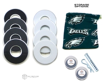 8 Philadelphia Eagles Color VVashers w/ Storage Options - Washer Toss Game Washers by Get Outside Games