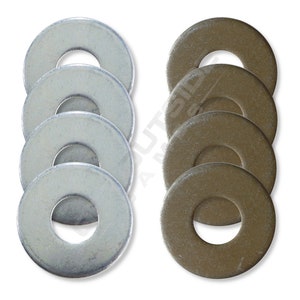 8 Classic Washers - Zinc / Yellow Zinc - Washer Toss Game Washers by Get Outside Games