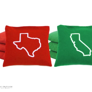 8 Outline State Classic Series Cornhole Bags – Corn Filled