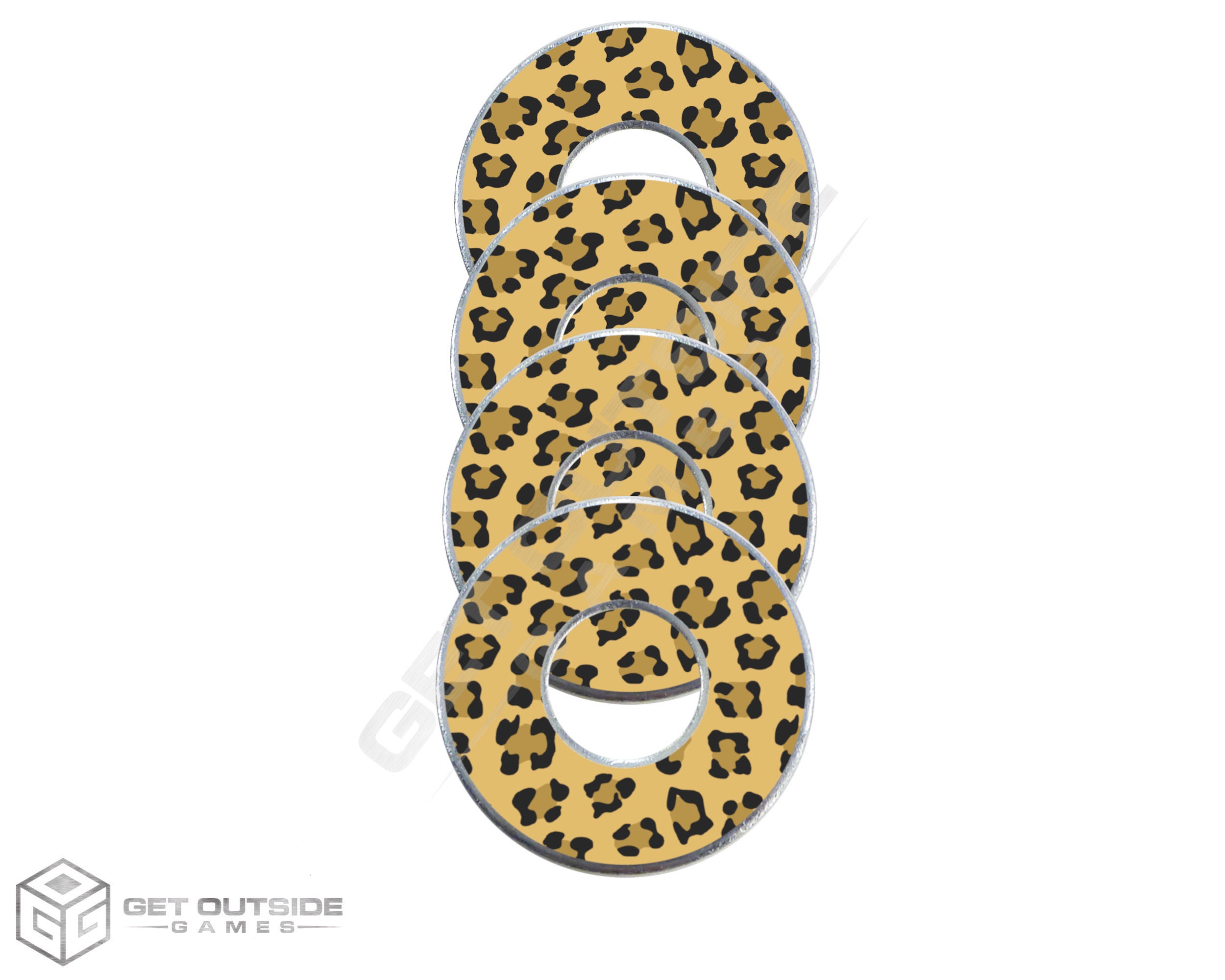 4 Leopard Print Vvashers Washer Toss Game Washers by Get - Etsy