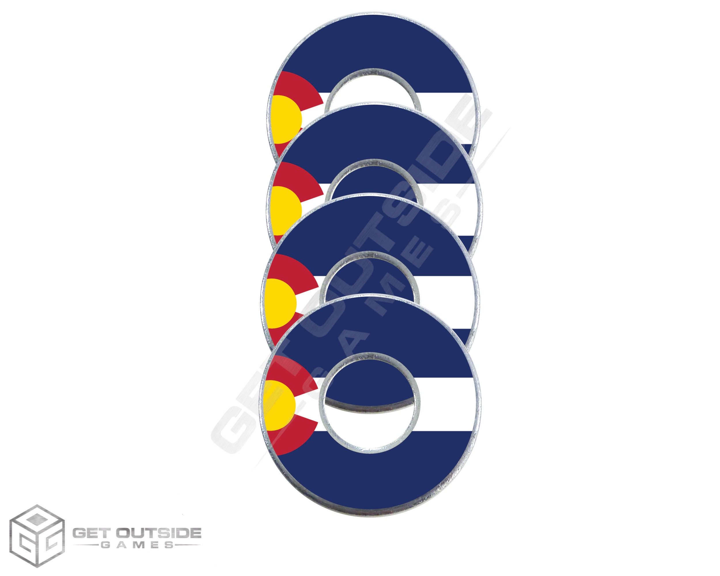 4 Colorado Flag Vvashers Washer Toss Game Washers by Get - Etsy