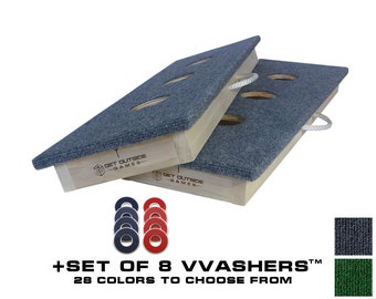12x36 Slimline Premium 3 Hole Washer Toss Washers Game Boards w/ 8  VVashers  by Get Outside Games