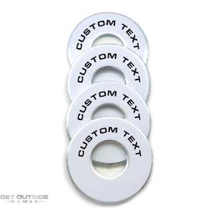 4 Custom Text VVashers - Washer Toss Game Washers by Get Outside Games