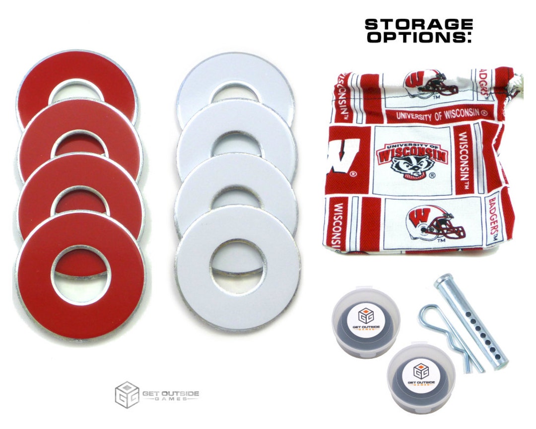 8 Wisconsin Badgers Color Vvashers W/ Storage Options Washer - Etsy