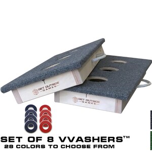 12x24 Mini Premium 3 Hole Washer Toss Washers Game Boards w/ 8  VVashers by Get Outside Games