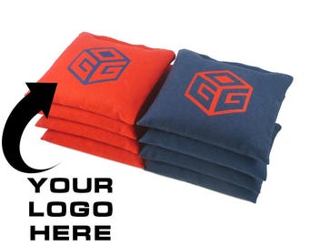 8 Custom Logo Classic Series Cornhole Bags - Corn Filled