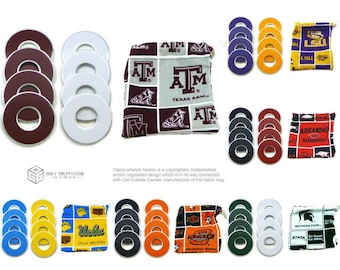 8 VVashers w/ NCAA Team Fabric Bag - Washer Toss Game Washers by Get Outside Games