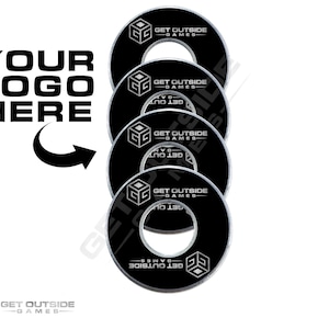 4 Custom Logo/Graphic VVashers - Washer Toss Game Washers by Get Outside Games