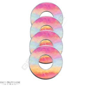 4 Watercolor Waves VVashers - Washer Toss Game Washers by Get Outside Games