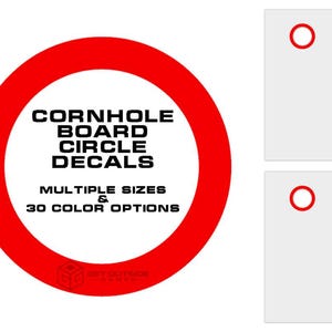 Cornhole Board Circle Decals | Set of 2 | Multiple Sizes & 30 Color Options by Get Outside Games