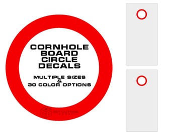Cornhole Board Circle Decals | Set of 2 | Multiple Sizes & 30 Color Options by Get Outside Games