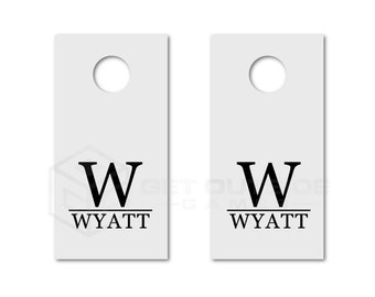 Family Name Cornhole Board Decals | Set of 2 | 30 Color Options