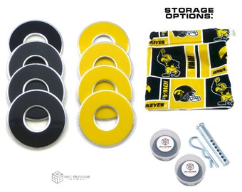 8 Iowa Hawkeyes Color VVashers w/ Storage Options - Washer Toss Game Washers by Get Outside Games