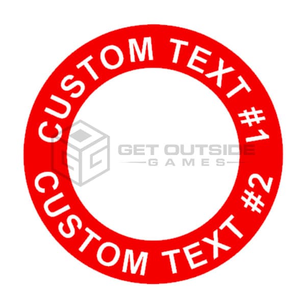 Custom Text Cornhole Board Circle Decals | Set of 2 | Multiple Sizes & 30 Color Options