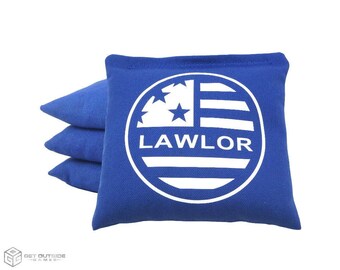 4 Patriotic Name Classic Series Cornhole Bags | Corn or All Weather with Color Options