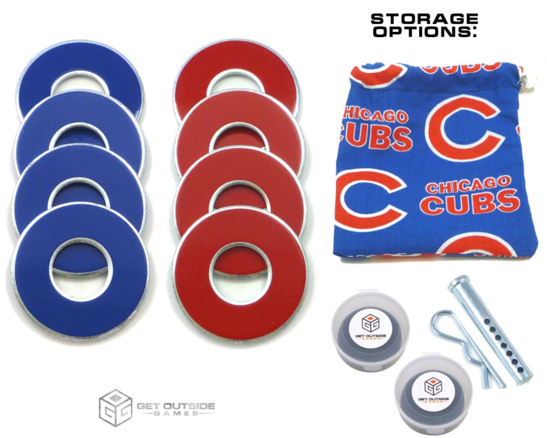 8 Chicago Cubs Color Vvashers W/ Storage Options Washer Toss - Etsy