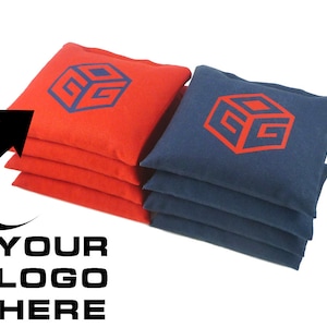 8 Custom Logo Classic Series Cornhole Bags - Corn Filled
