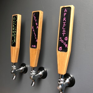Handcrafted Oak Tap Handle - Tall