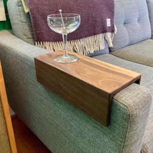 Couch Arm Table Walnut Long (11.5")