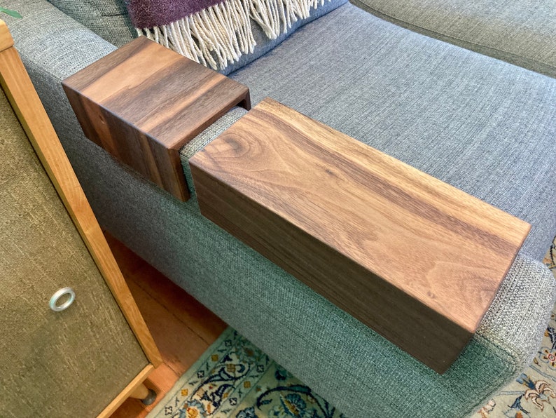 Couch Arm Table Walnut image 7