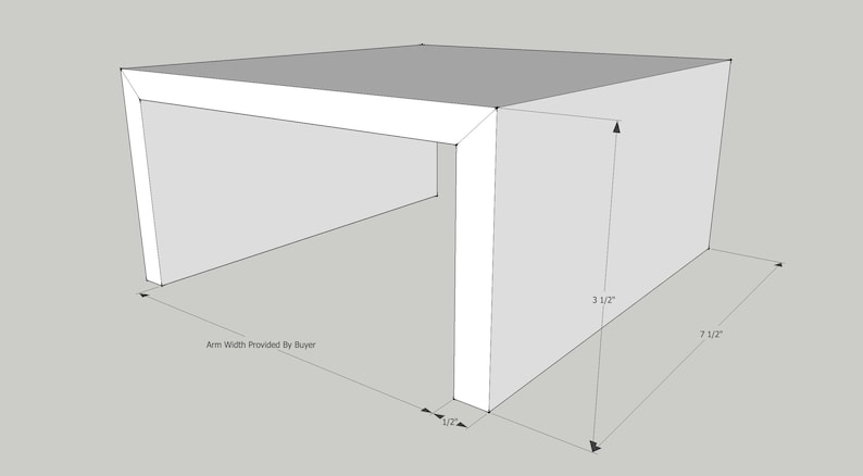 Bank Arm Tafel Walnoot afbeelding 8