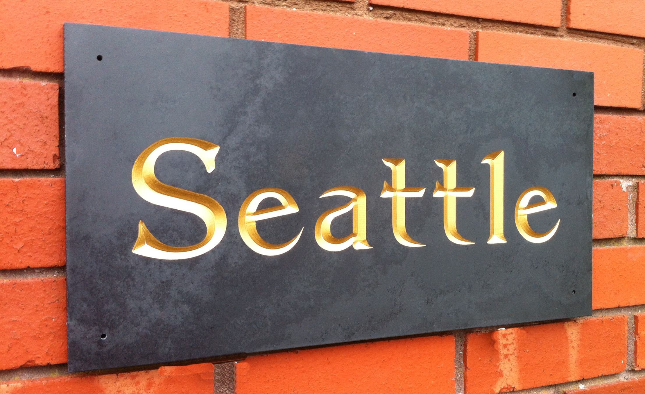 Personalised Deep Engraved Slate House Sign Etsy