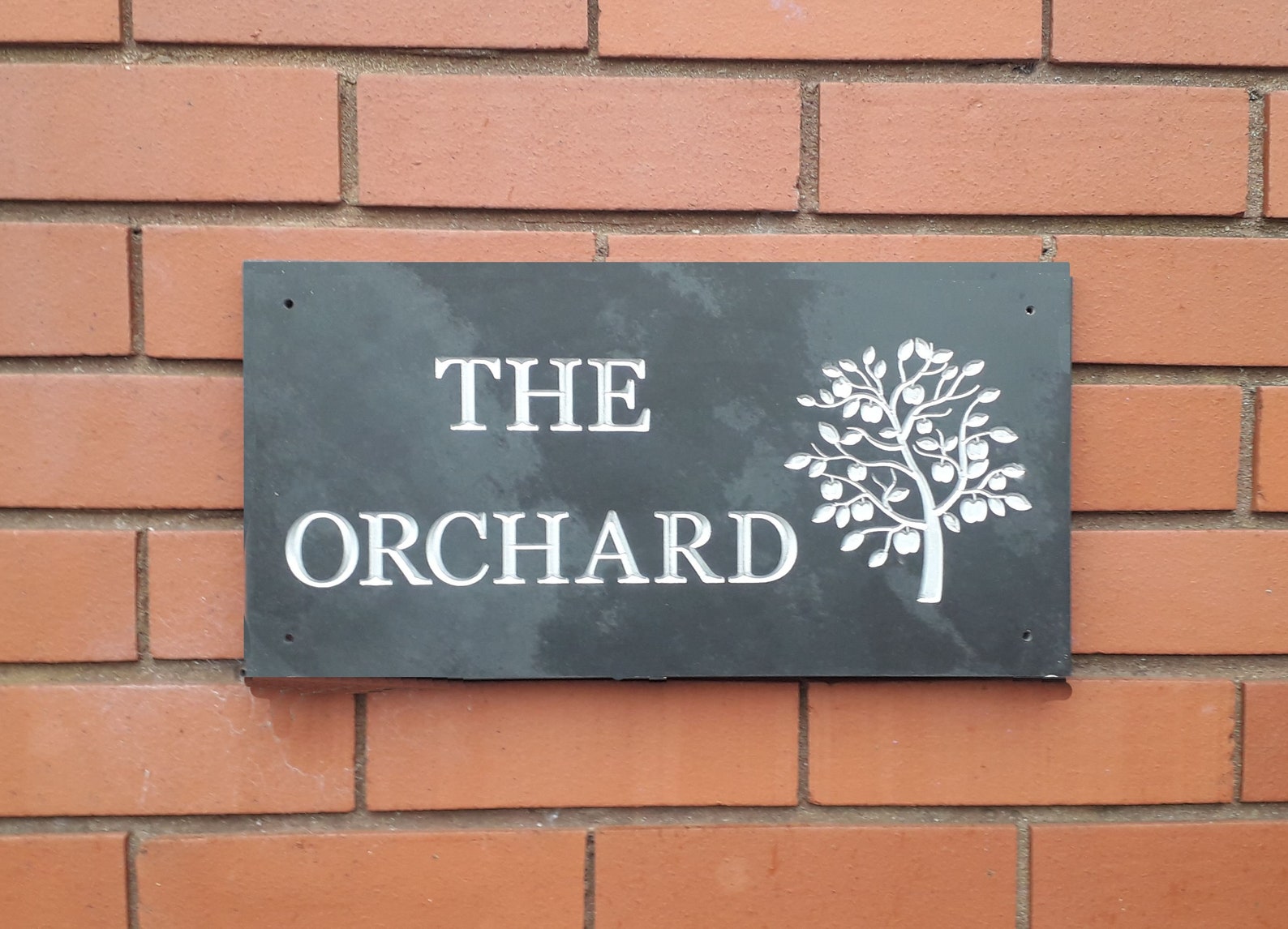 Deep Engraved Slate House Sign Etsy