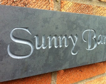 Personalised Deep Engraved Slate House Sign