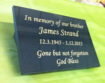 Personalised Granite Memorial Stone Marker