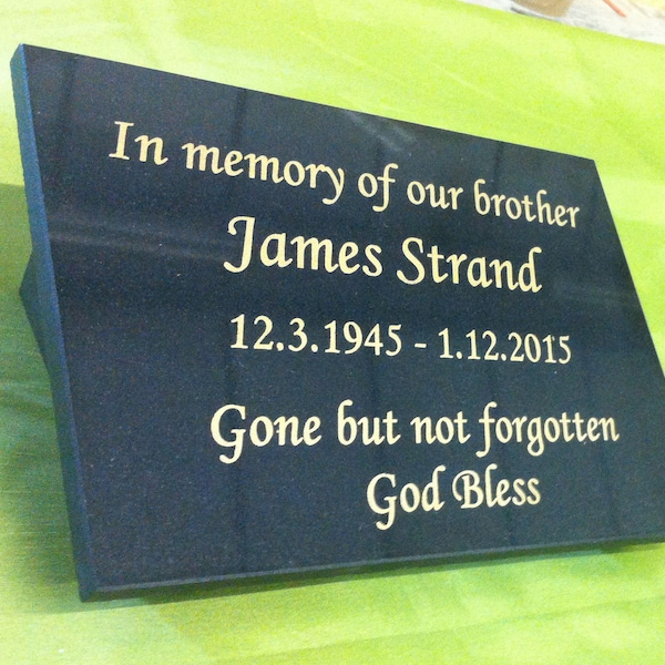 Personalised Granite Memorial Stone Marker