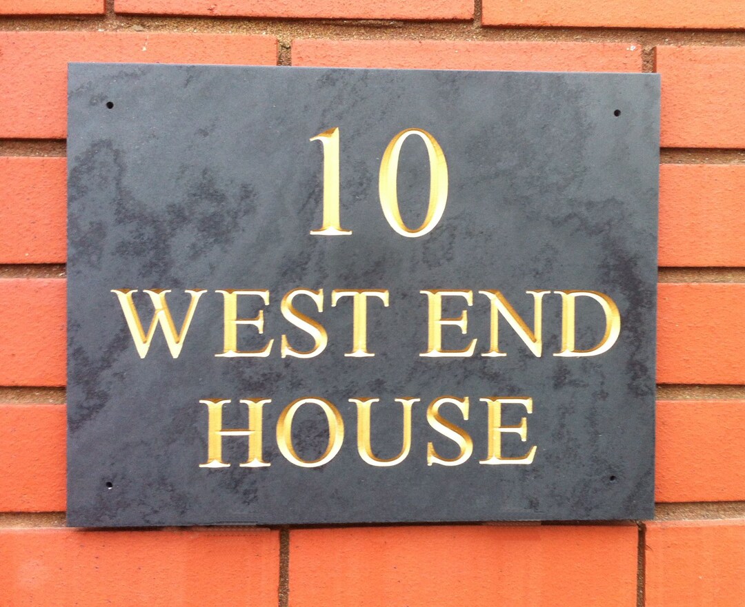 Personalised Engraved Slate House Sign Etsy UK