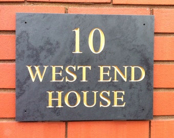 Personalised  Engraved Slate House Sign