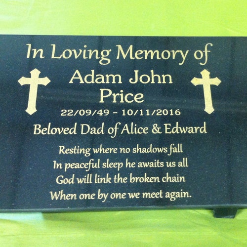 Personalised Message in Loving Memory Memorial Vase Grave | Etsy UK