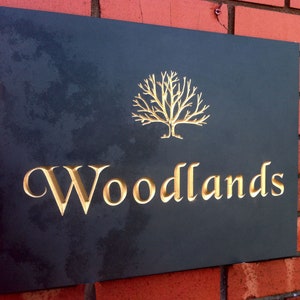 Personalised Deep Engraved Slate House Sign