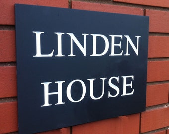 Personalised Deep Engraved Slate House Sign