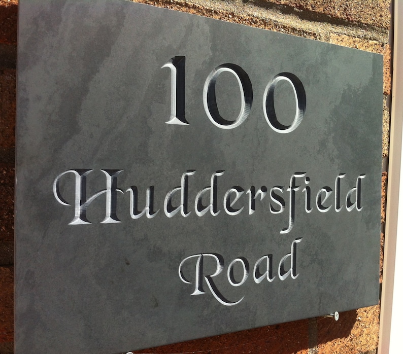 Slate House Sign 40cm X 30cm Etsy UK