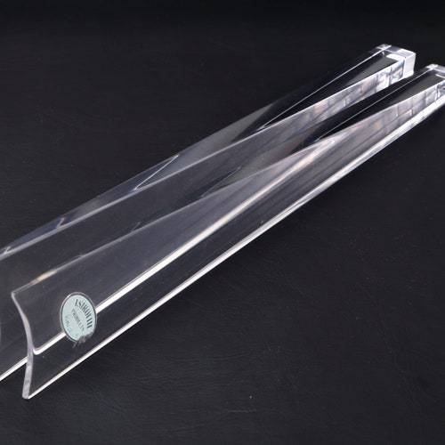 Pair Mid Century Modern Ritts LA shops Astrolite Lucite Paddle Salad Server Collectible Vintage Retro Hollywood Regency Plastic Acrylic
