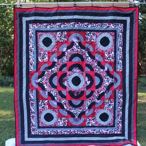 Handmade Quilt:  Red and Black