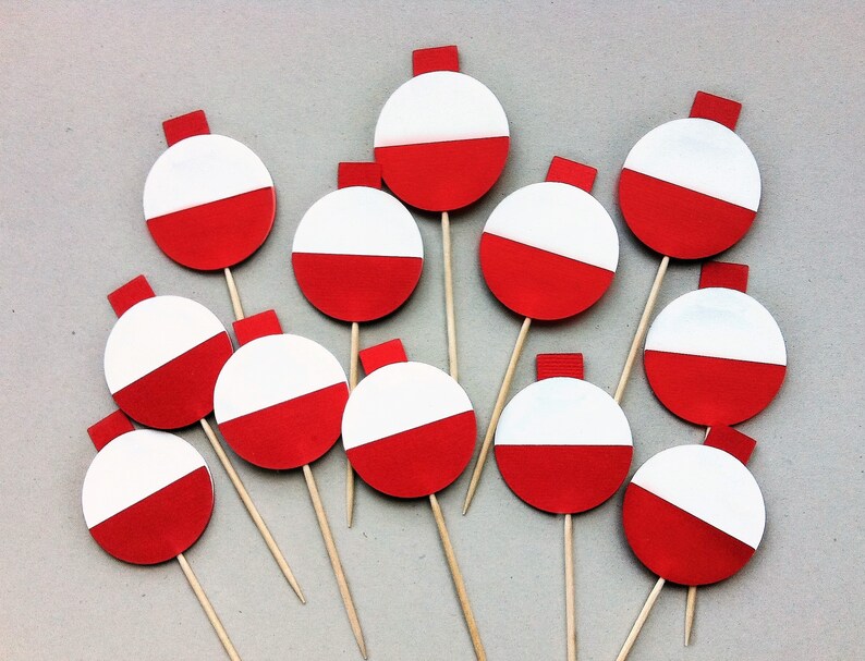 Bobber Cupcake Toppers Fishing Birthday Package Fishing Garland Fishing Party Ofishally One Birthday One Cake Topper The Big One