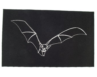 Bat Back Patch - Screen Print on Duck Canvas
